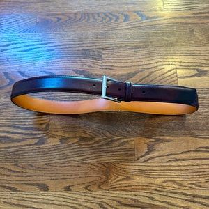Dark brown Magnanni leather belt